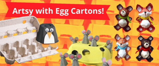 Crafts made from egg cartons