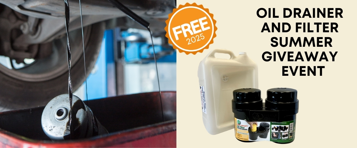 Oil filter and drainer giveaway events for 2025